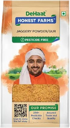 DeHaat Honest Farms Pesticide Free Jaggery Powder (Gur) 400 GM