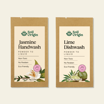 Eco-Friendly Hand & Dishwash Combo - Jasmine Handwash & Lime Dishwash
