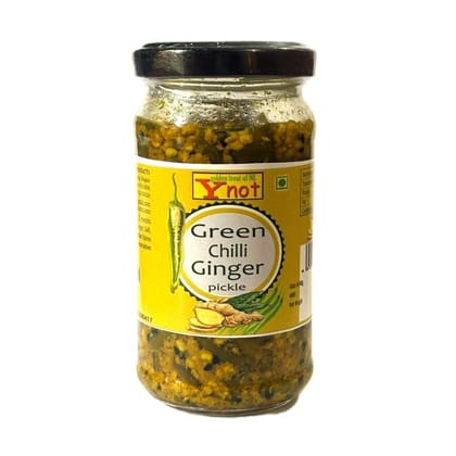Y Not Green Chilli Ginger Pickle - 180 gm - 180 gm - One glass jar