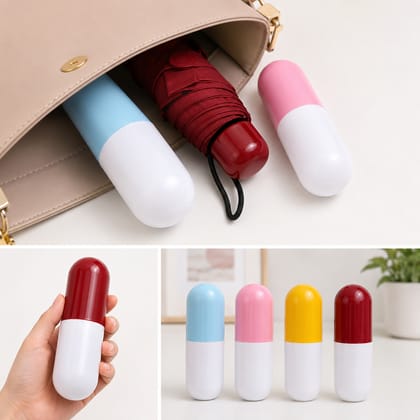 Capsule Umbrella – Compact Folding Travel Umbrella with Waterproof Capsule Case. Lightweight, Portable, Stylish, and Perfect for Protection Against Rain and Sun. Easily Fits in Handbags, Backpacks, and Luggage for Everyday Convenience- ASSORTED COLOURS Capsule Umbrella – Compact Folding Travel Umbrella with Waterproof Capsule Case. Lightweight, Portable, Stylish, and Perfect for Protection Against Rain and Sun. Easily Fits in Handbags, Backpacks, and Luggage for Everyday Convenience- ASSORTED COLOURS