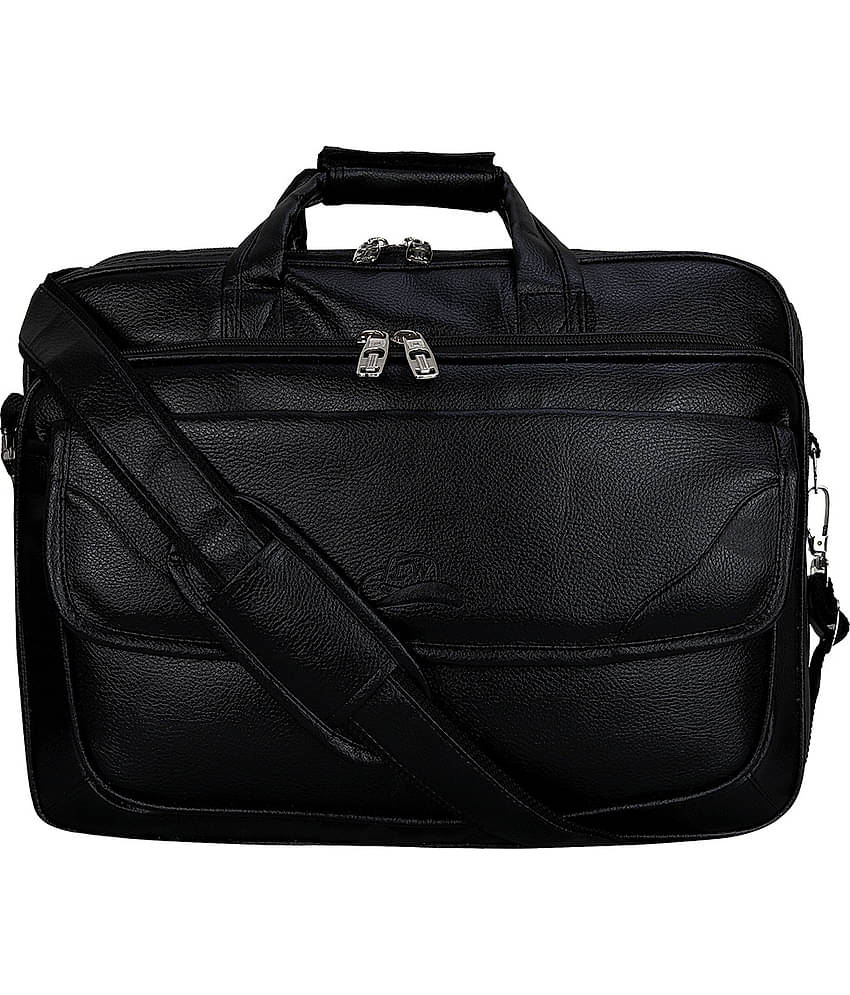 Leather World - Black P.U Office Bag