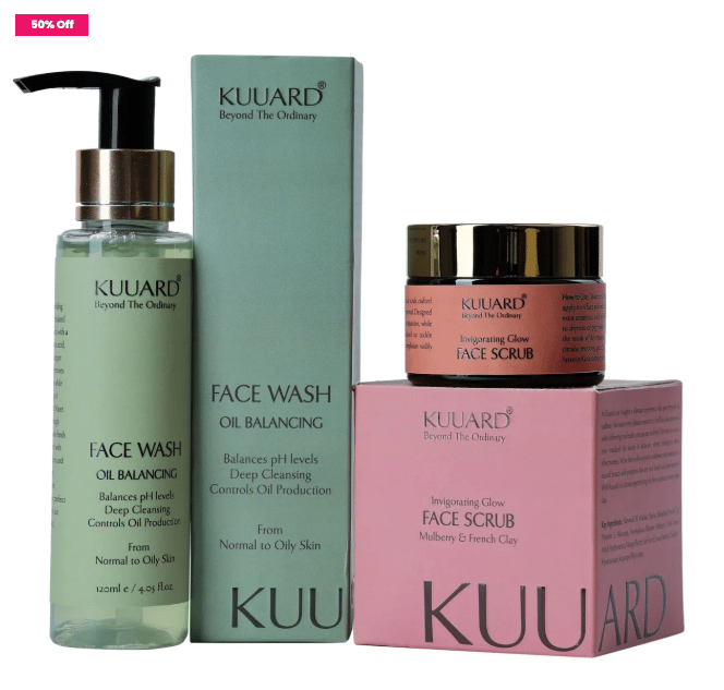 Kuuard Oily Face Clean Combo | 120ml+50gm