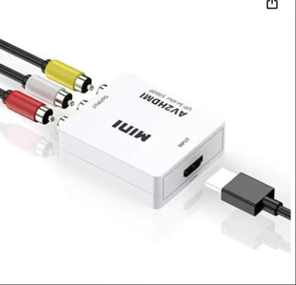 Rca to Hdmi Converter, Av to Hdmi Adapter 1080p Mini Rca Composite Cvbs Video Audio Converter Adapter