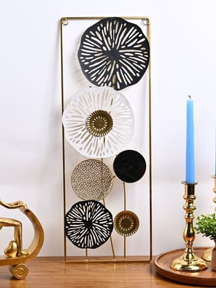 Sophisticated Bloom - Rectangular Golden Wall Plaque