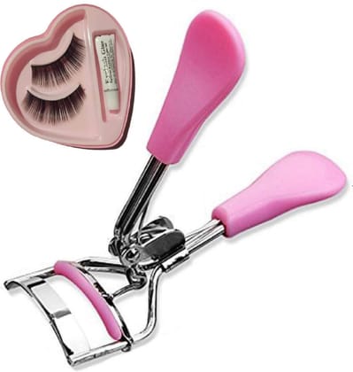 Elecsera Combo of Eyelash Curler and False Eyelashes