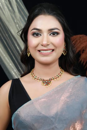 SMITAM JEWELS Rangi Roop Meenakari Pearl Necklace Set with Earrings