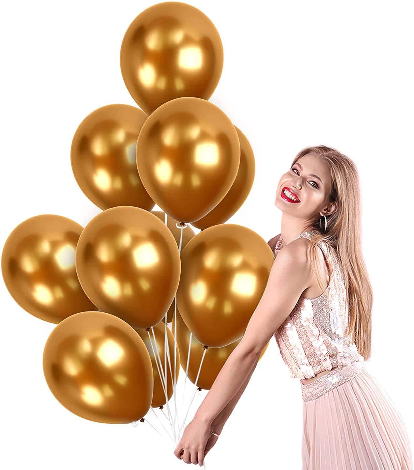 Wanna Party Chrome Gold Balloons