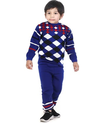 GTwo Pack of 1 Boys Woollen Blend Pullover Sweater ( Blue )
