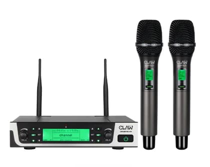 Claw CWBR100HH - Dual Channel UHF Microphone with Dual Handheld Mic Claw CWBR100HH - Dual Channel UHF Microphone with Dual Handheld Mic