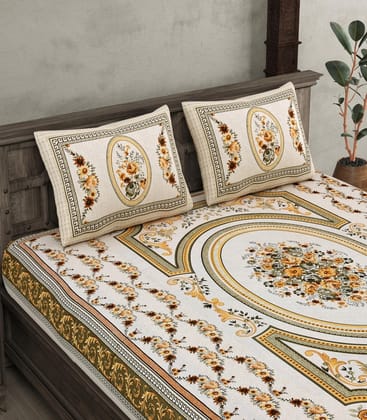 Ganpati Grace 240TC Cotton Bedsheet Set