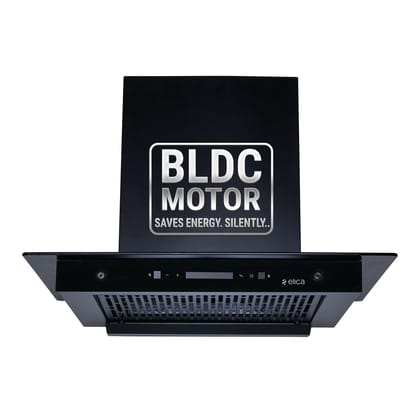 Elica 60cm 1500 m3/hr BLDC Filterless Autoclean Kitchen Chimney | 15 Years Motor and 5 Years Comprehensive Warranty | FLAT FL 600 BLDC HAC LTW MS NERO | Black | 9 Speed Touch Control + Motion Sensor Elica 60cm 1500 m3/hr BLDC Filterless Autoclean Kitchen