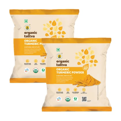 Organic Tattva Organic Turmeric Powder - 200g x Pack of 2