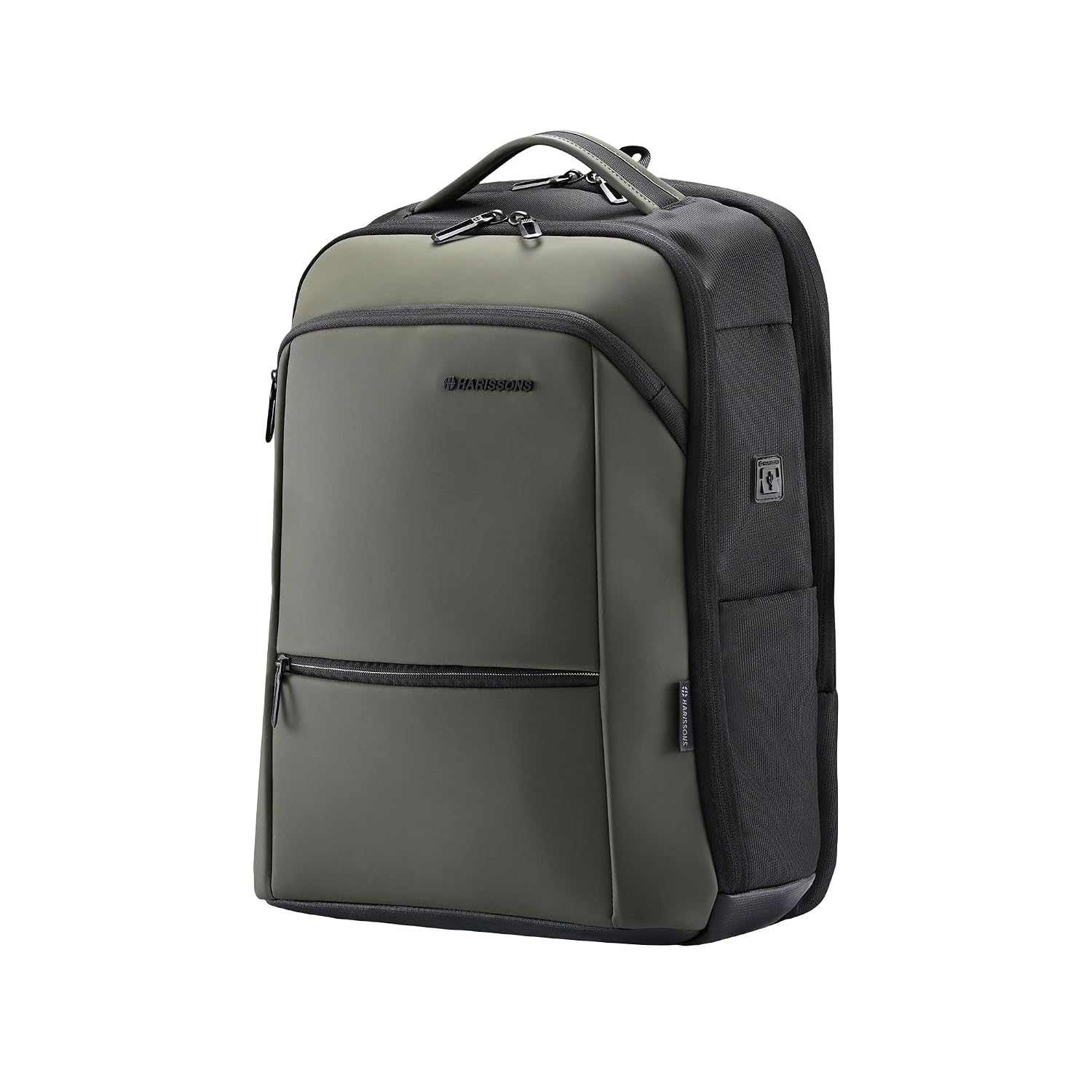 HARISSONS Stratos 35L Business Travel Laptop Backpack | Fits 15.6" Laptop | Water-Resistant | USB Port | Rain Cover | Anti-Theft Pocket | Work, Commute & Travel |