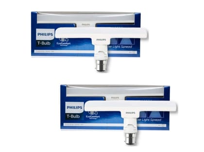 PHILIPS Stellar Bright 10W B22 LED T-Bulb,Cool Day Light - Pack of 2