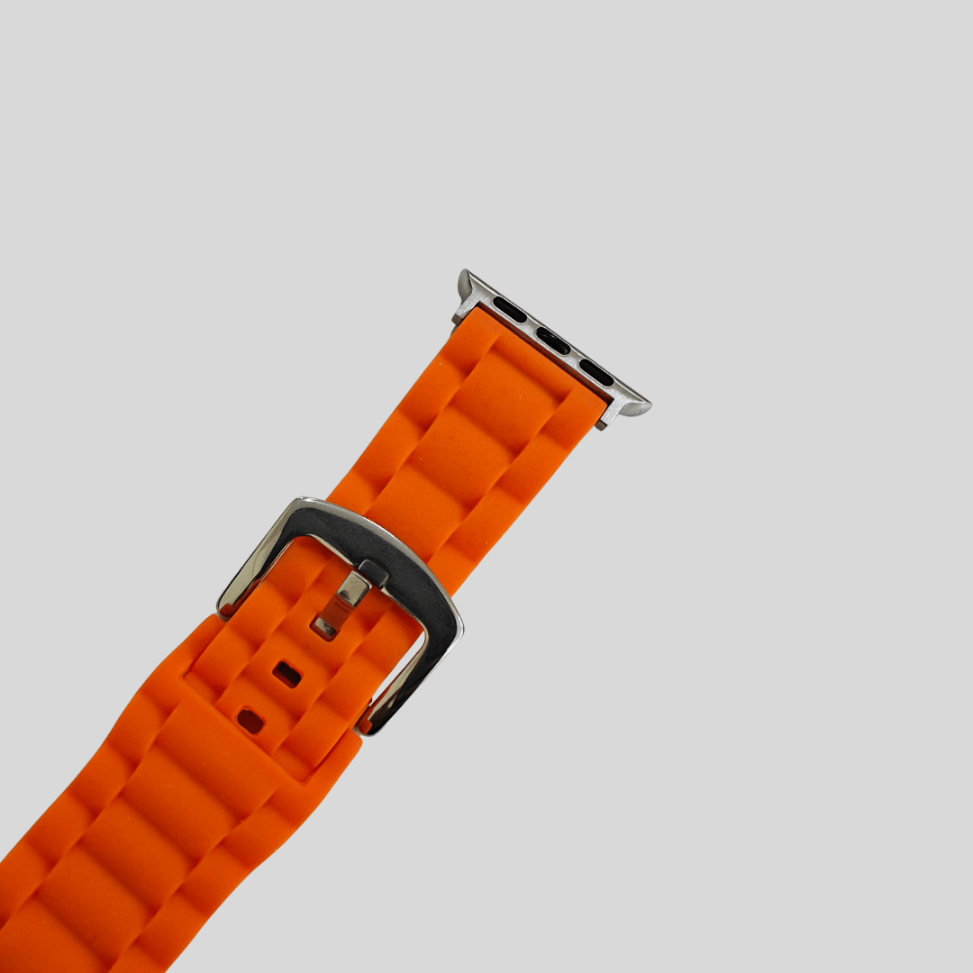 Apple Watch Checks Silicone Strap - 38/40/41MM Apple Watch Checks Silicone Strap - 38/40/41MM - Orange