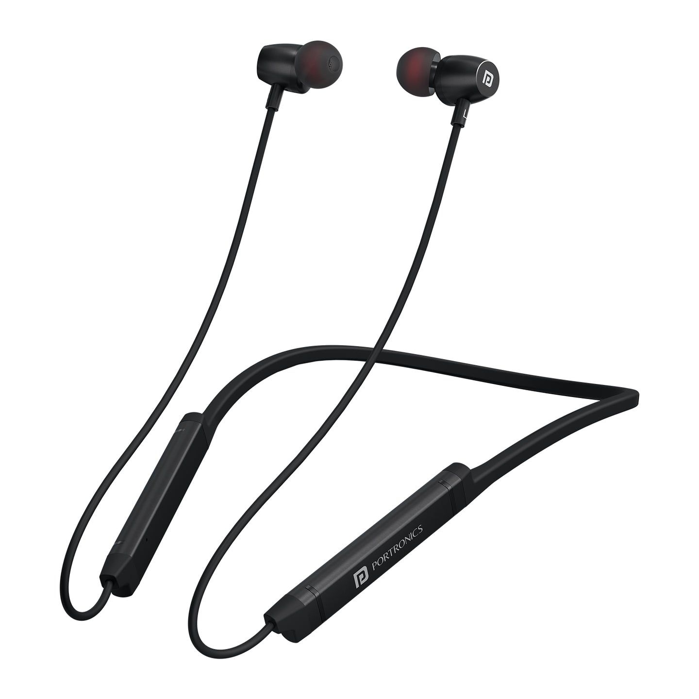 Portronics Harmonics Z9 Metallic Finish, Game, Music Mode, Type C Fast Charging, Dual Pairing - Black