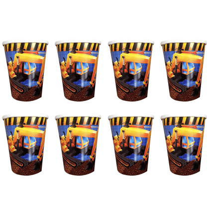 Underconstruction Theme Party Paper Cups - 350ML -  8PC
