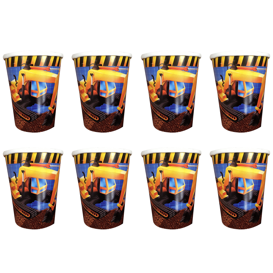 Underconstruction Theme Party Paper Cups - 350ML - 8PC