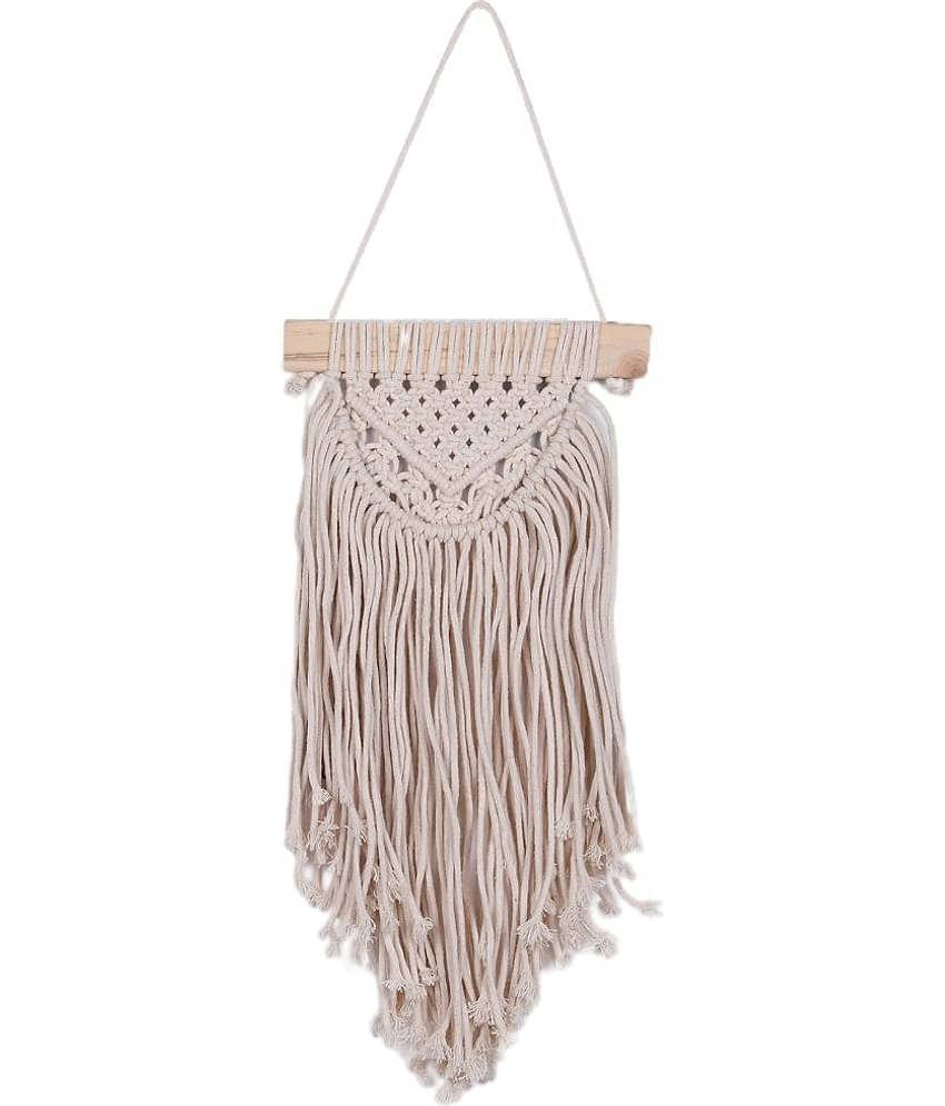 NUEVOSGHAR MACRAME WALL HANGING Door Hanging Beige - Pack of 1