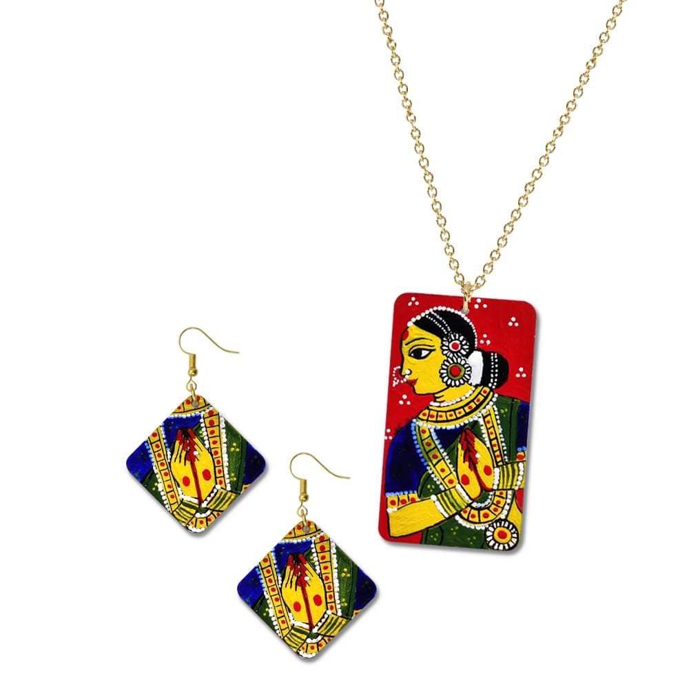 Cheriyal Painting on MDF Jewellery DIY Kit by Penkraft