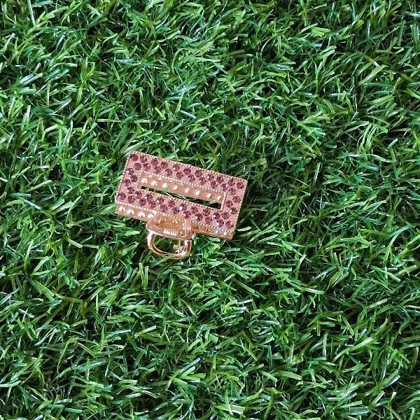 Golden Mini Hair Clip with Beaded Design
