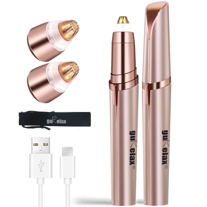 Eyebrow Hair Remover, Rechargeable Electric Eyebrow Trimmer Epilator for Women, Painless Eyebrow Hair Removal Razor with 2 x Replacement Heads Eyebrow Hair Remover, Rechargeable Electric Eyebrow Trimmer Epilator for Women, Painless Eyebrow Hair Removal R