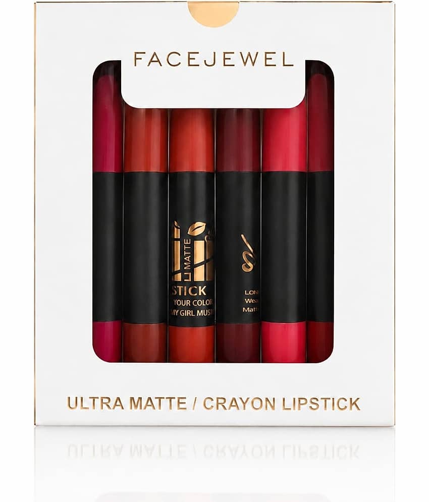 Facejewel Multi Matte Long Lasting Crayon Lipstick ( Pack of 6 )