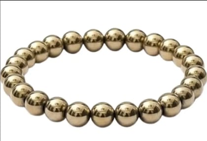 Natural Pyrite Bracelet for Men & Women | Original Certified Pyrite Stone Beads Bracelet Natural Pyrite Bracelet for Men & Women | Original Certified Pyrite Stone Beads Bracelet