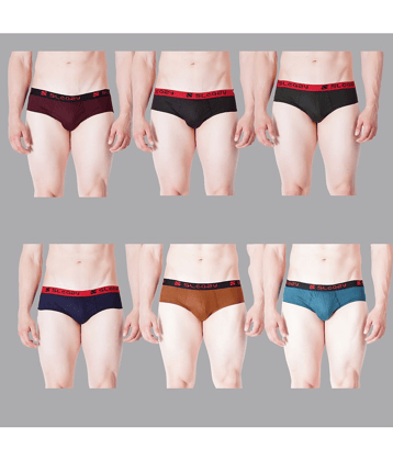 Sleazy Pack of 6 Cotton Briefs For Men's ( Multicolor )
