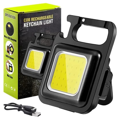 Rechargeable Keychain Flashlight, Mini COB LED Torch with USB Charging, Ultra Bright Portable Emergency Light with Magnet, Bottle Opener & Multi Light Modes for Camping, Car Repair & Daily Use Rechargeable Keychain Flashlight, Mini COB LED Torch with USB Charging, Ultra Bright Portable Emergency Light with Magnet, Bottle Opener & Multi Light Modes for Camping, Car Repair & Daily Use