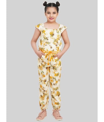 Being Naughty Girls Rayon Jumpsuit ( Pack of 1 , Light Yellow )