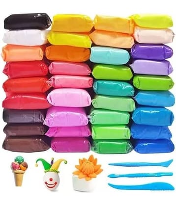 Eclet (Pack of 12) Air Dry Clay, Colorful Children Soft Clay, Creative Art Crafts, Gifts for Kids-Multi Color. Non-Toxic Modeling Magic Fluffy Foam Bouncing Clay Putty Kit for Kids with Tools.147