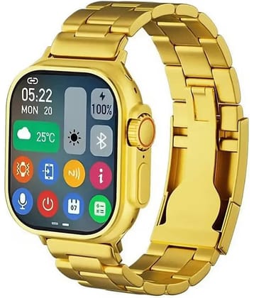 GMPex Ultra Smartwatch Calling Bluetooth Fitness with Golden & Black Strap