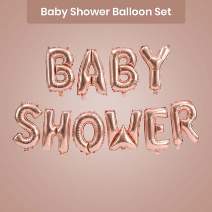 Rose Gold Baby Shower Balloon Banner