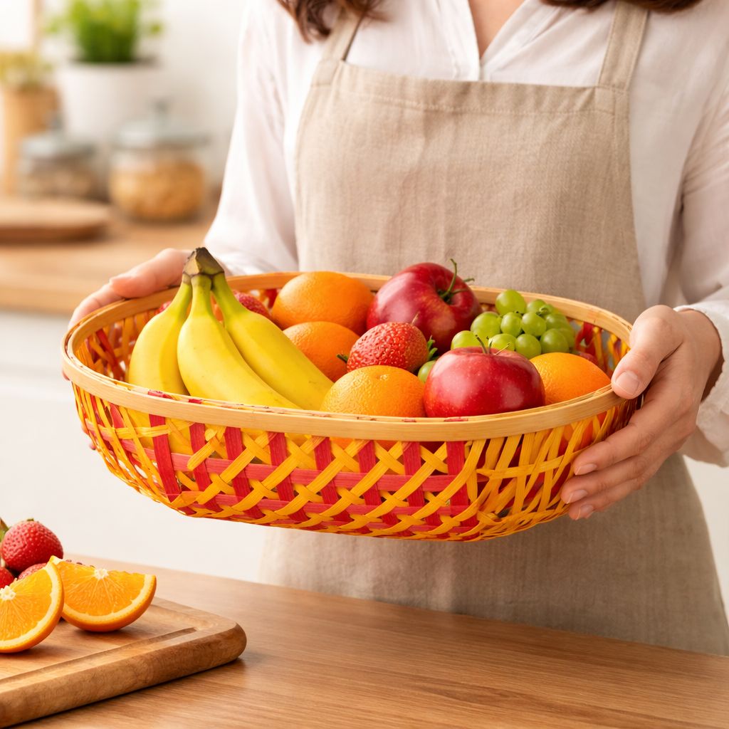 Handcrafted Colourful Square Basket | Decorative & Multipurpose Storage Basket