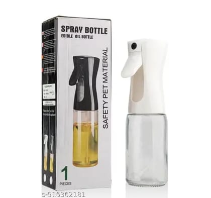 Refillable Oil Spray Bottle  Food-Grade Glass & PET Oil Dispenser for Cooking, Baking, and Grilling