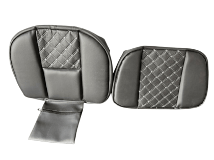 Heavy Duty Black Tractor Seat Cover with Stitched Design