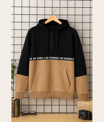 AUSTIVO Fleece Hooded Men's Sweatshirt - Beige ( Pack of 1 )