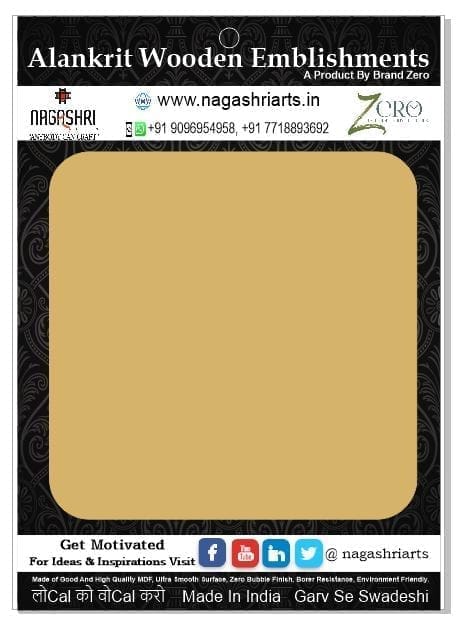 Brand Zero MDF Square Plaques Round Corner - Select Your Preference Of Size & Thickness
