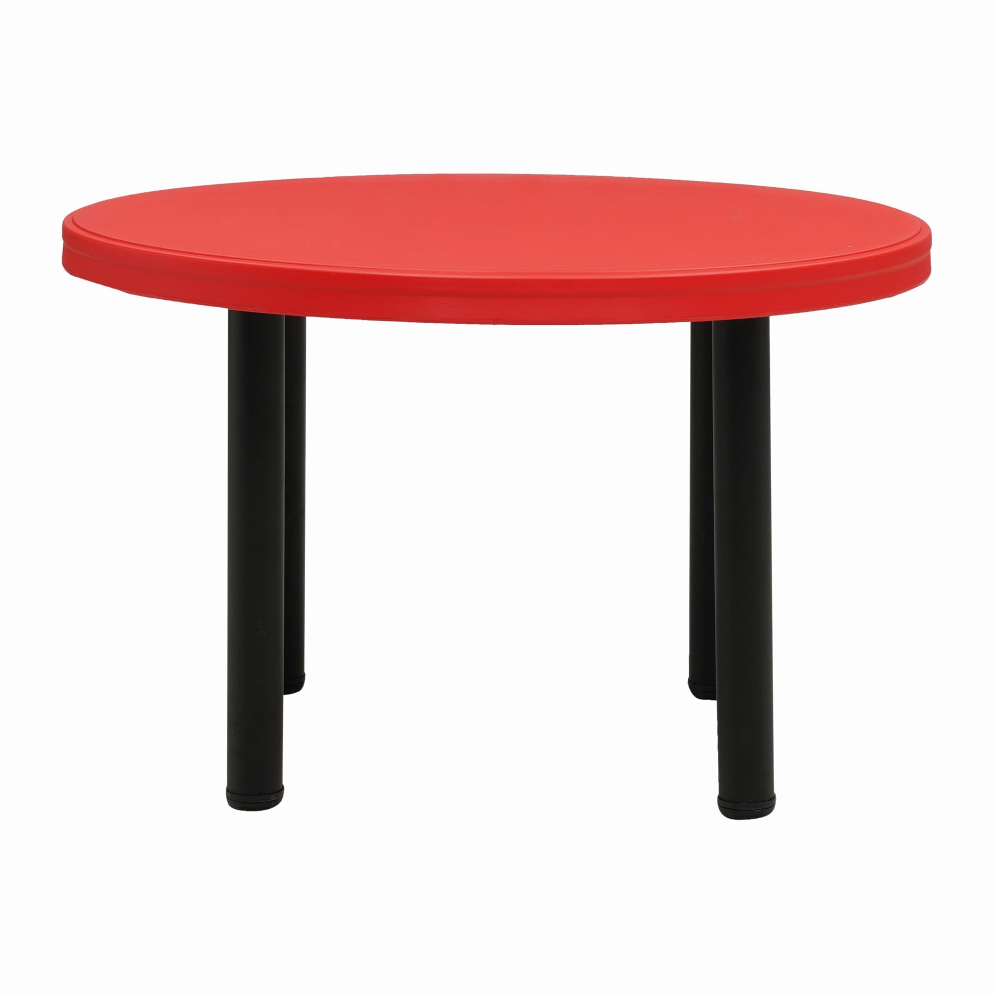 Supreme Furniture Ring Plastic Compact Baby Table for Home, School, Study Room, Kindergarten, and Library- (Coke Red, Set of 1 Piece)
