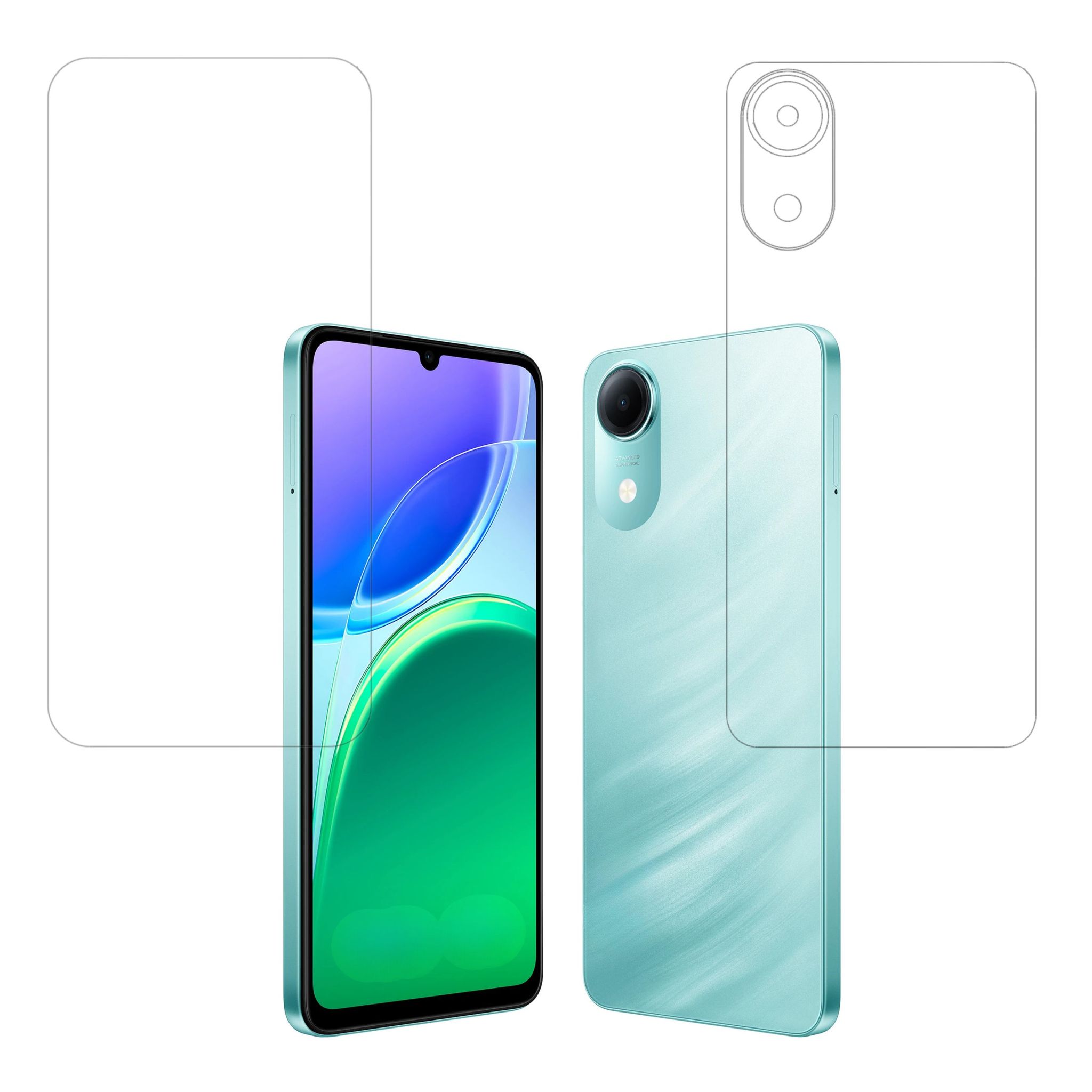 ISAAK Front and Back Screen Protector Compatible with Vivo T5e (COMBO PACK)