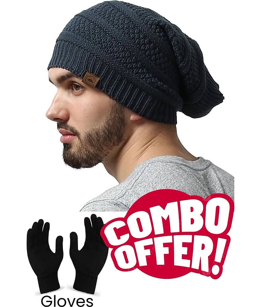 Paryag Pack of 1 Woollen Men's Cap ( Grey )