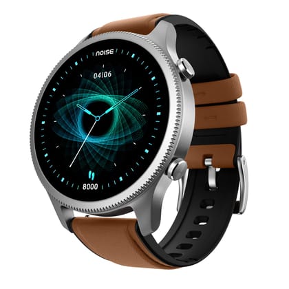 NoiseFit Halo 1.43" AMOLED Display, Bluetooth Calling Round Dial Smart Watch, Premium Metallic Build, Always on Display, Smart Gesture Control, 100 Sports Modes (Vintage Brown) Vintage Brown / Onesize