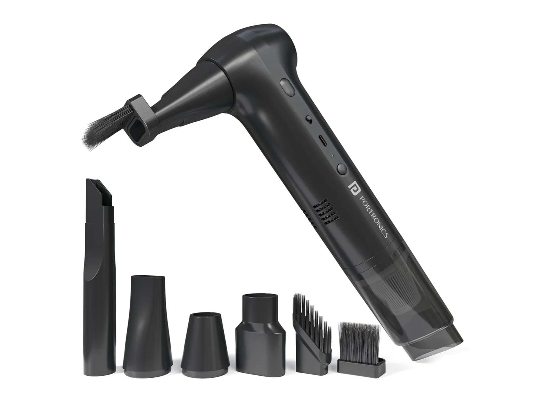 Portronics AirCop Portable Car Vacuum Cleaner - Black