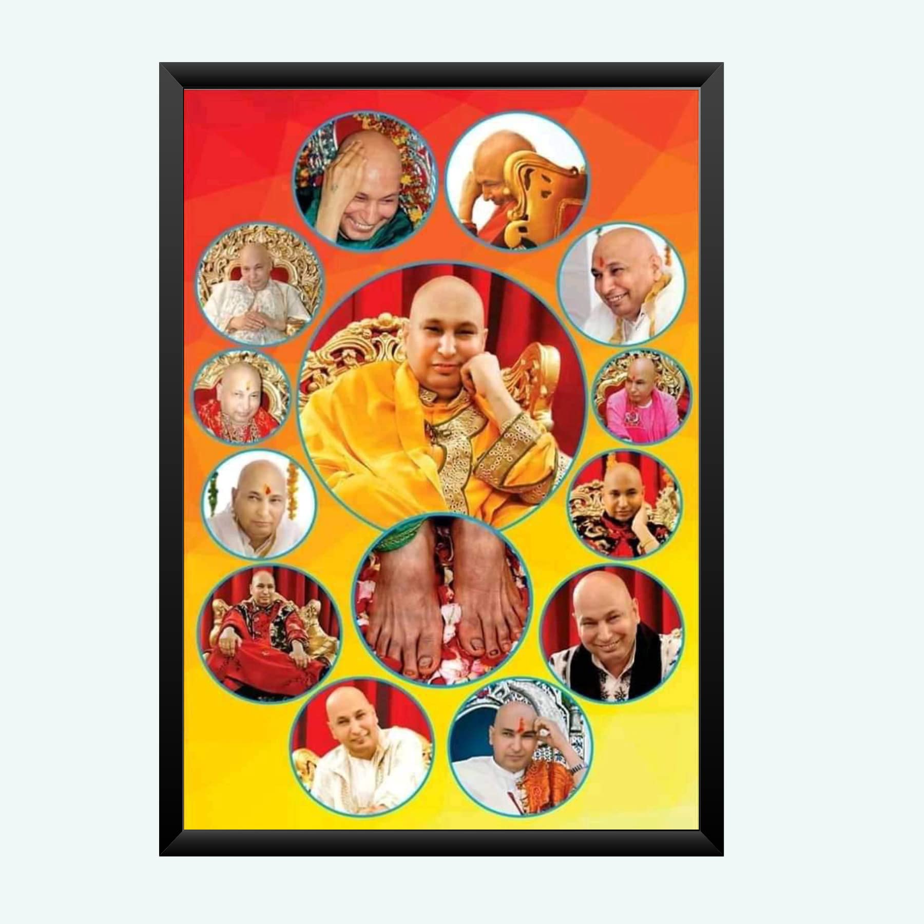NOKKES Guru ji Best Poster Photo With Frame For Home Bedroom Living room office Photo Frame Size 8X12 In_10