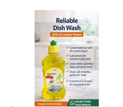 Reliable Dish Wash 250 ml (Lemon Power)