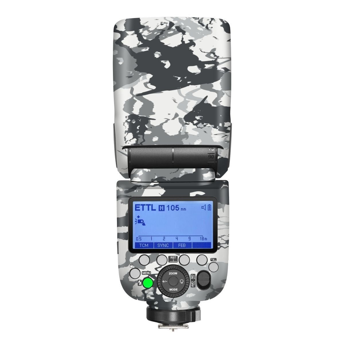 Snowy Camo Camera Flash Skin