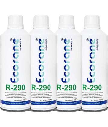 ECORANE® Portable High purity good Propane r290 150gm refigerant Gas canister suitable for use in a range of refrigeration and air conditioning applications. Pack Of 4
