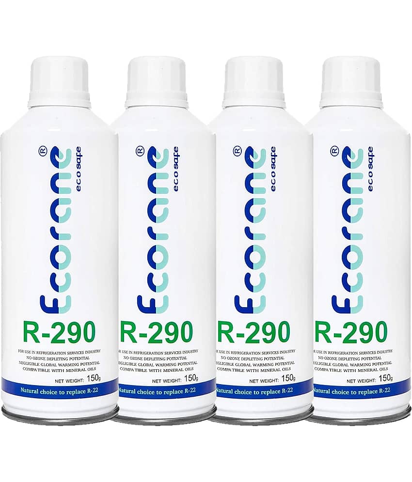 ECORANE® Portable High purity good Propane r290 150gm refigerant Gas canister suitable for use in a range of refrigeration and air conditioning applications. Pack Of 4