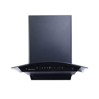 Wonderchef Ultima C-Line 60cm 1400 m3/hr Auto Clean Curved Glass Chimney | Baffle Filter | 1400M3/Hr powerful suction | Touch + 3 speed Motion Sensor control | Low Noise | 7 Year Warranty | Black Wonderchef Ultima C-Line 60cm 1400 m3/hr Auto Clean Curved
